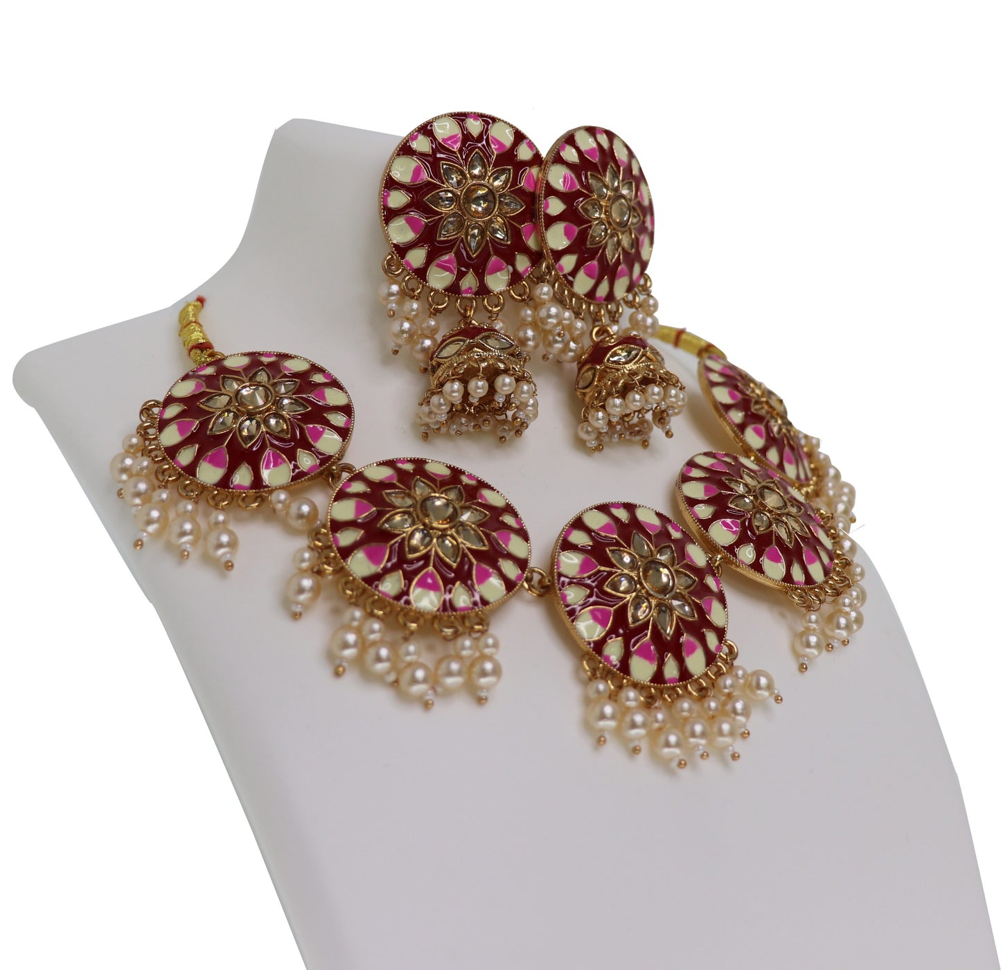 Red Gujjan Choker Set