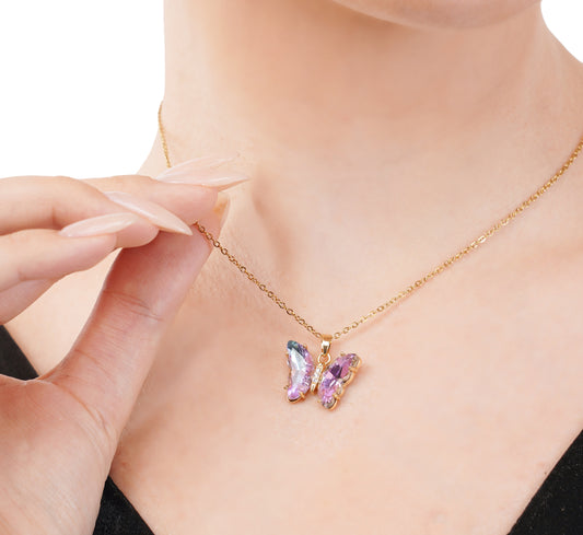 18Kt Unicorn Butterfly Chain Pendant