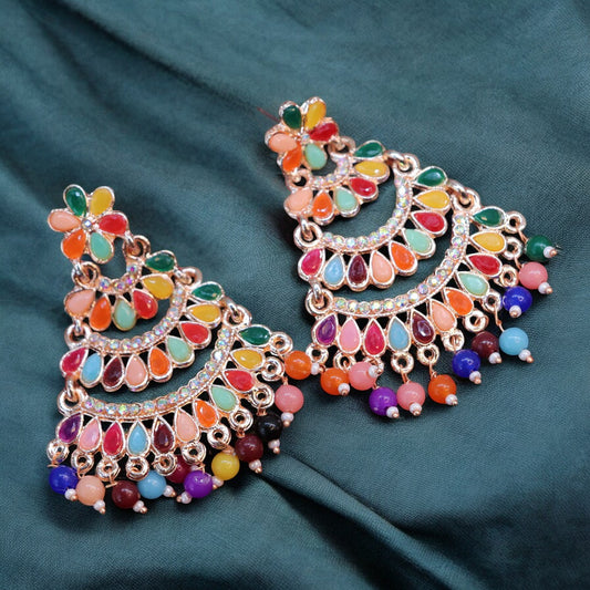 Multi Chandbali Earrings