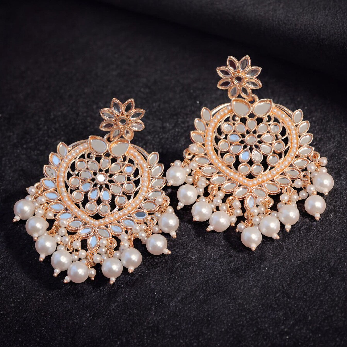 Kundan Chandbali Earrings