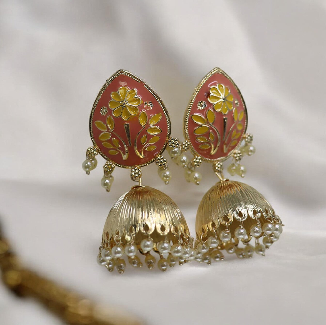 Coral Bahubali Jhumka