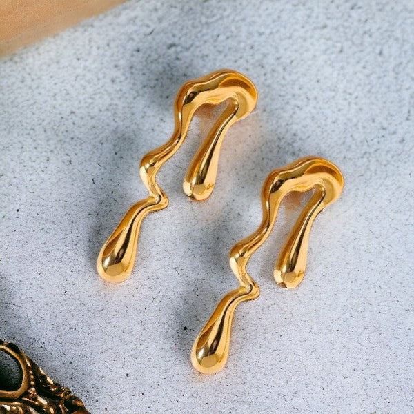 ZigZag Gold Plated Earrings