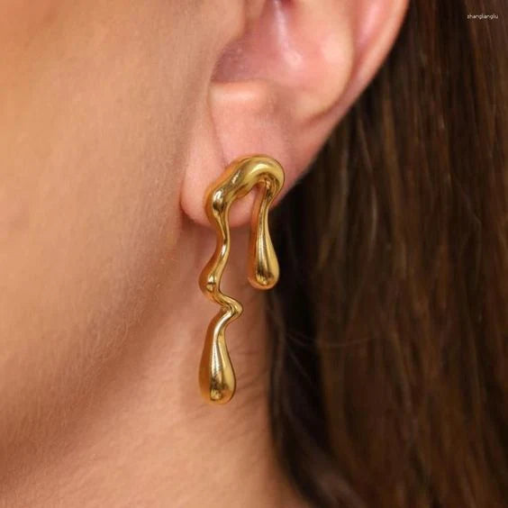 ZigZag Gold Plated Earrings