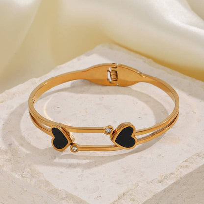 18Kt Double Cora Bangle Bracelet