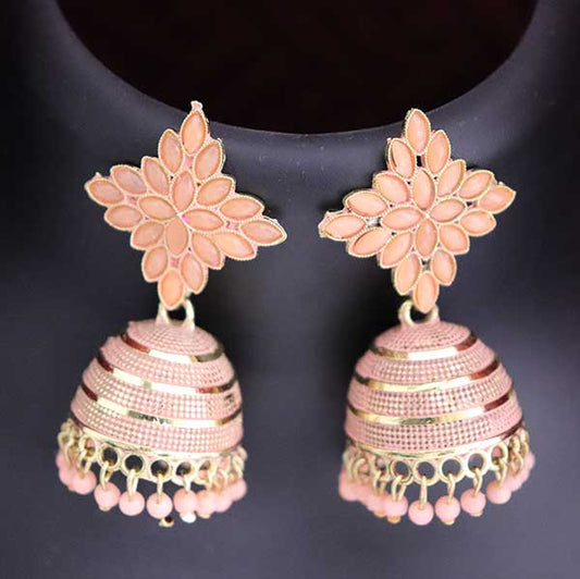 Floral Handcrafted Blush Earrings