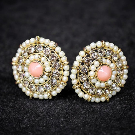 Blush Kundan Studs