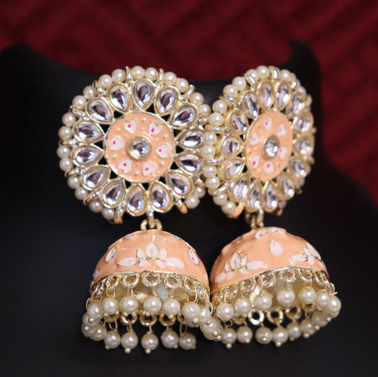 Pearl Zinat Blush Jhumka