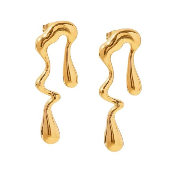 ZigZag Gold Plated Earrings